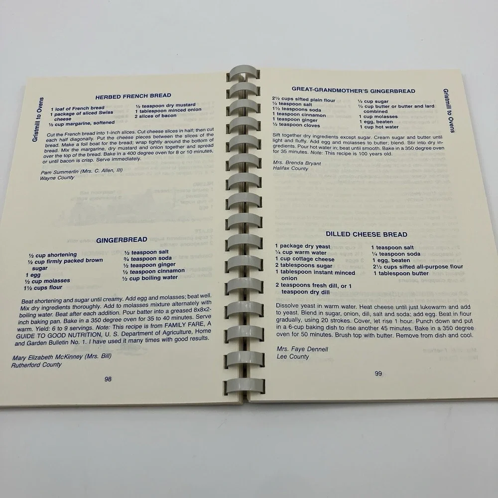 Vtg 1981 Tarheel Tastes North Carolina American Cancer Society Cookbook Recipes